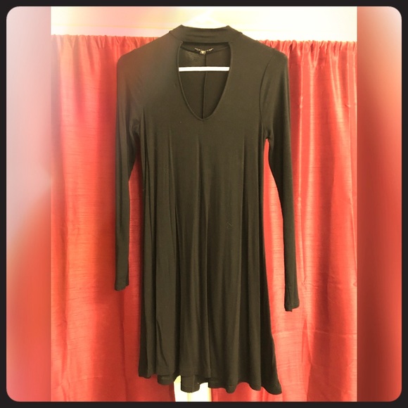 Express Long Sleeve Black Dress XS - Picture 2 of 5